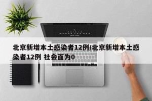 北京新增本土感染者12例/北京新增本土感染者12例 社会面为0